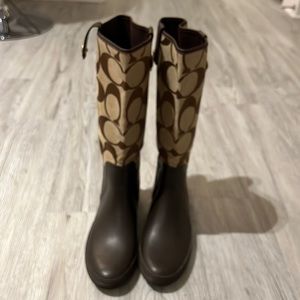 Coach rain boots size 9